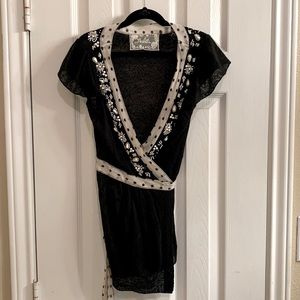 Deletta (Anthropologie) Short Sleeve Wrap Top